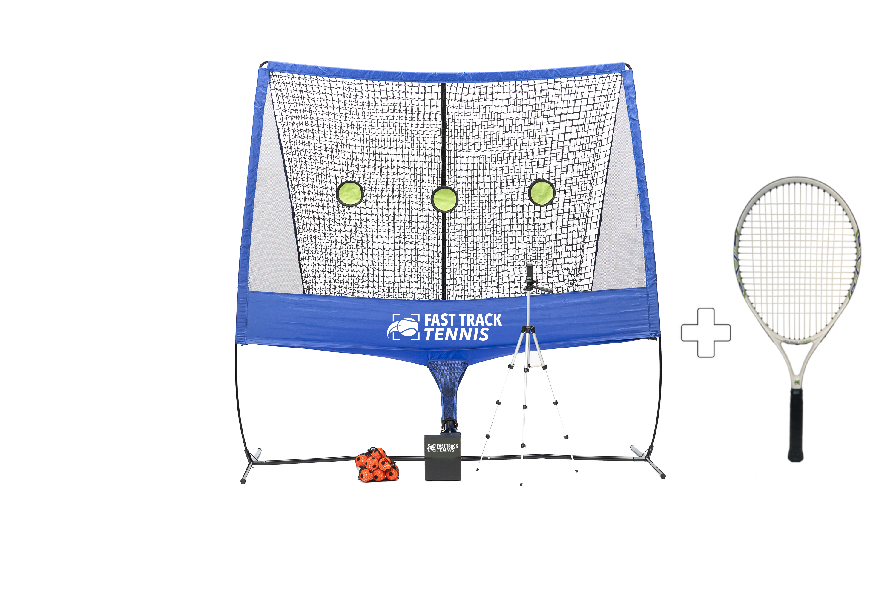 FastTrackTennis Bundle – Ball Machine + Junior Racket 25 (for ages 8–10)